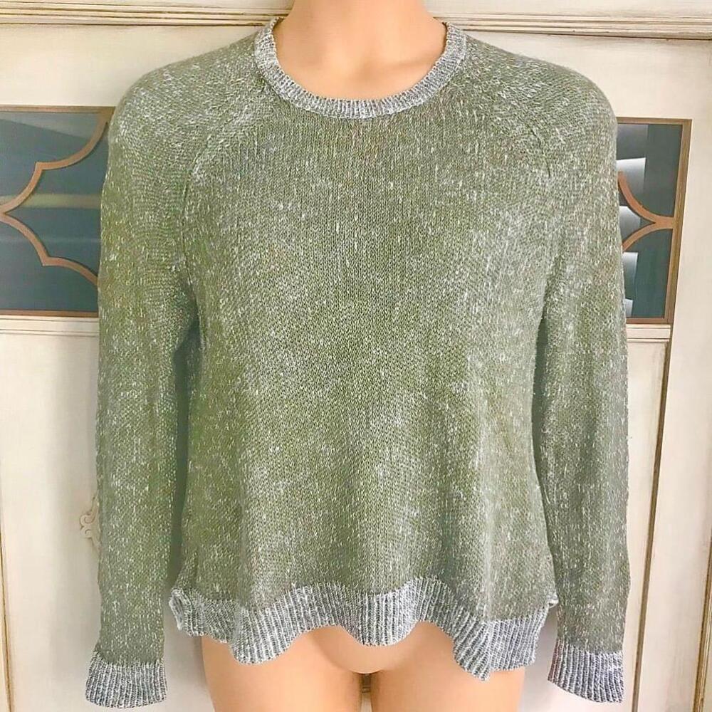 EUC Eileen Fisher Contrasting Cuff Sweater | Size Small Petite